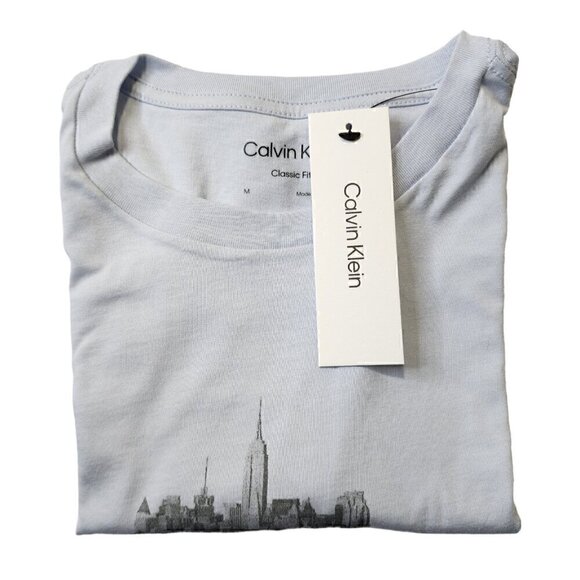 Calvin Klein Womens Top Classic Fit Short Sleeve NY Graphic Print‎ Size Medium - Picture 6 of 6